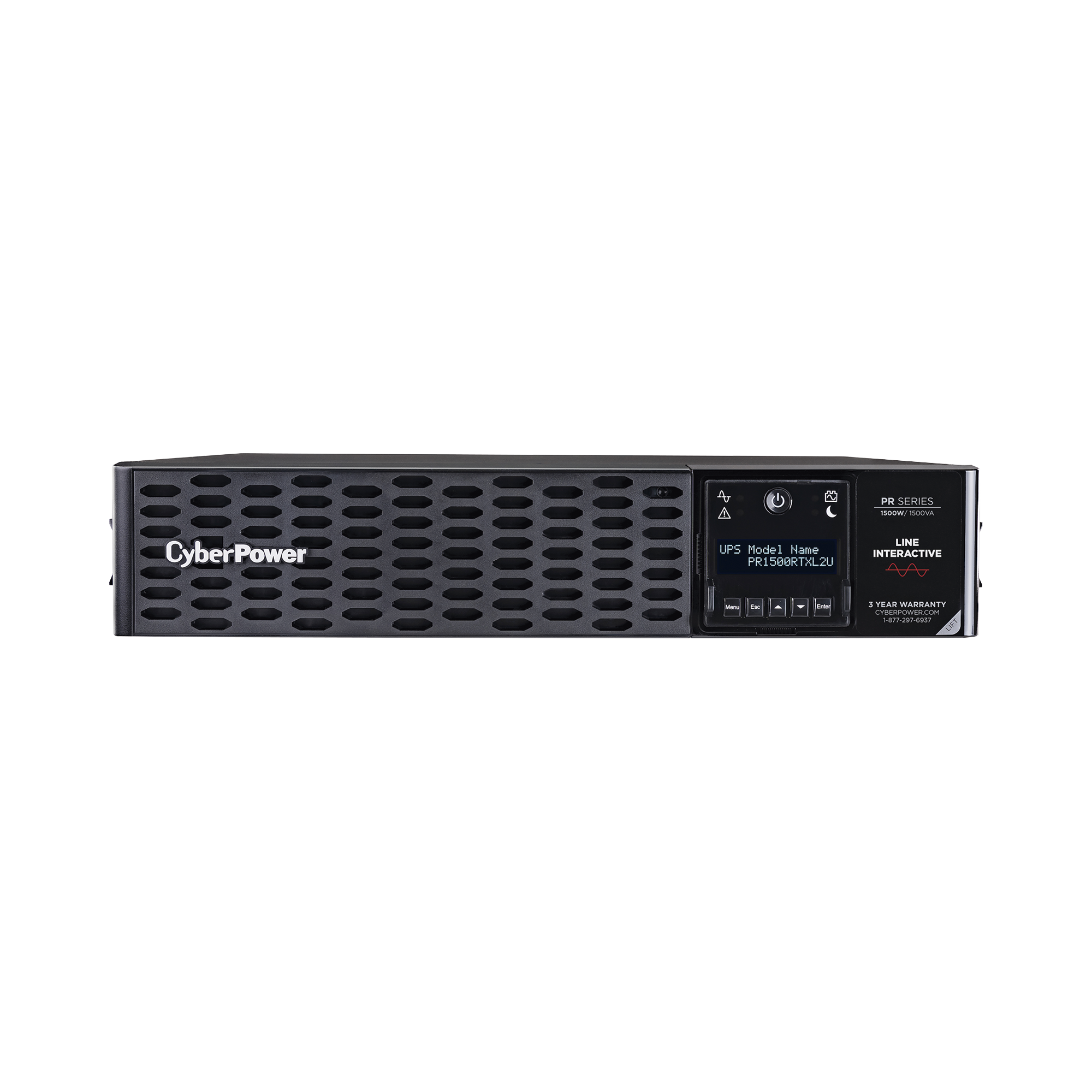 UPS de 1500 VA/1500 W, Topología Línea Interactiva, Entrada 120 Vca NEMA 5-15P, Onda Senoidal Pura, Torre o Rack 2 UR, Con 8 Tomas NEMA 5-15R UPS de 1500 VA/1500 W, Topología Línea Interactiva, Entrada 120 Vca NEMA 5-15P, Onda Senoidal Pura, Torre o Rack 2 UR, Con 8 Tomas NEMA 5-15R